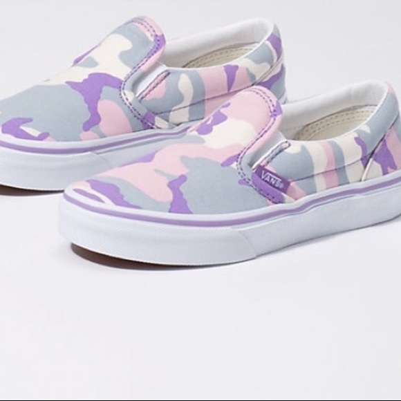 pastel purple slip on vans